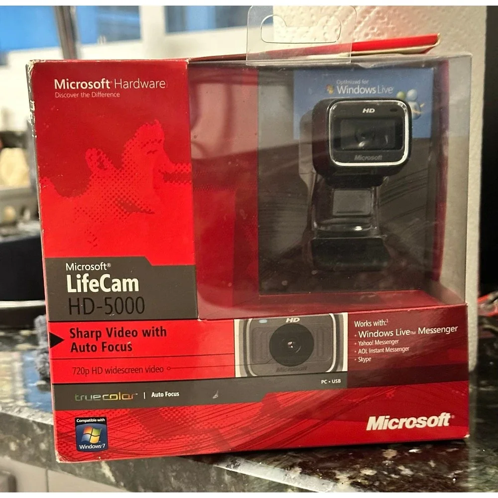 Microsoft LifeCam HD 5000 720p HD webcam -Black NOS